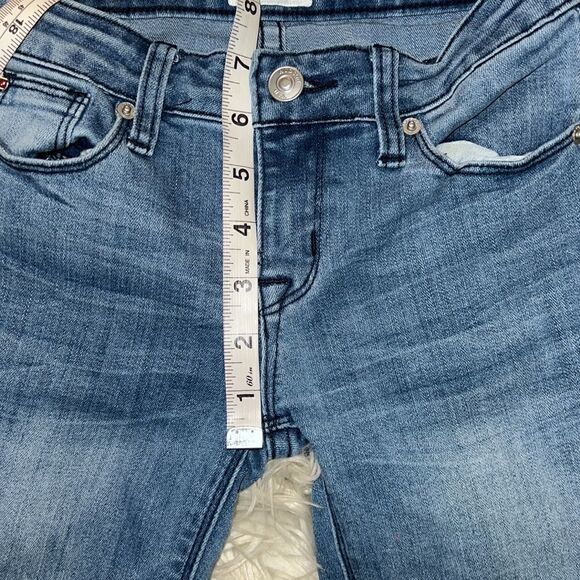 Hudson Jeans Skinny Denim Patch Jeans Girls sz 10 FLAW Stretch - Picture 5 of 8